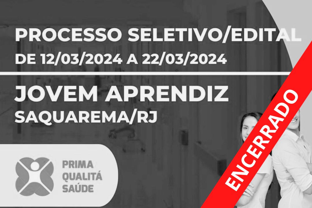 EDITAL PROCESSO SELETIVO JOVEM APRENDIZ SAQUAREMA RJ OS Prima